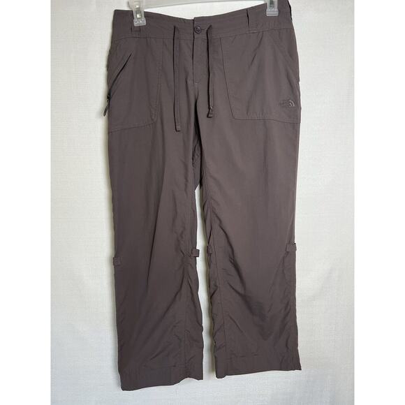 North Face Zip Off Pants Short Court Cargo Women Size 10 Gray Pants - Picture 1 of 11